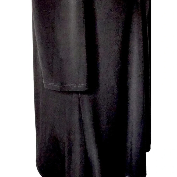 Clara Sun Woo Womens Cold Shoulder Mock Turtle Neck Stretch Blouse Size XS Black - Picture 7 of 11